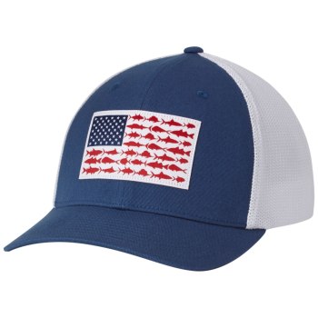 Columbia PFG Mesh Fish Flag Ball, Gorras Blancos Para Mujer | 283450-RCJ